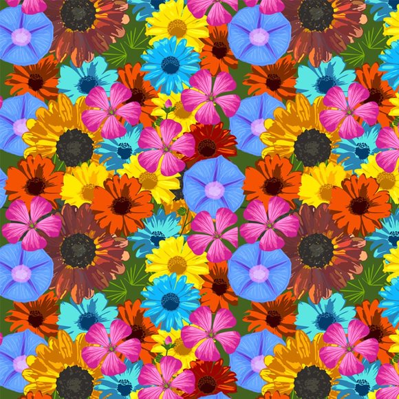 Color me Pretty Flowers Printed FeatherSoft Women's Leggings Plus Size (Fits 14- - Picture 2 of 2